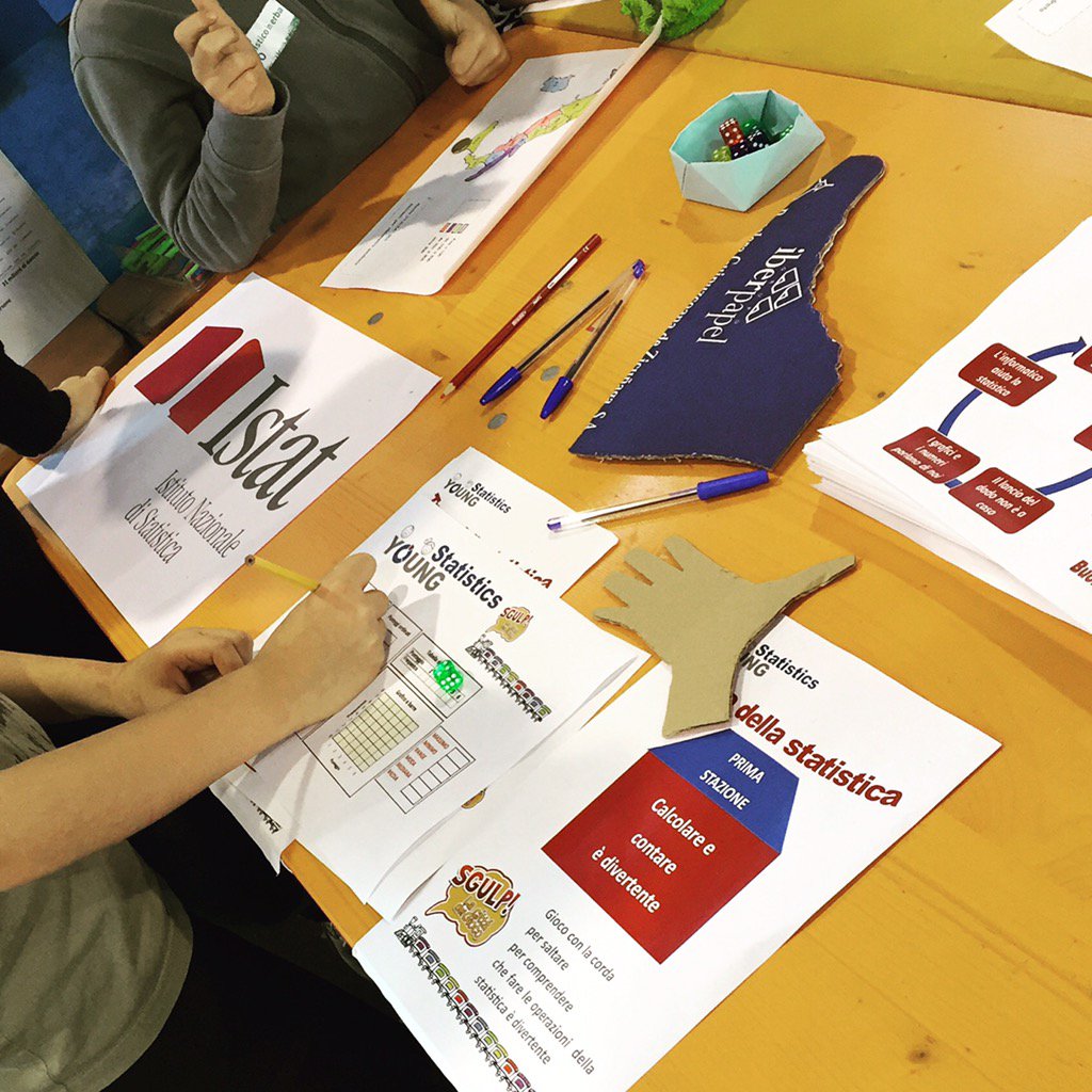 Sabina_Fata's tweet photo. Bellissimo laboratorio Young Statistics ISTAT - grazie @istat_it ! #sgulpinfiera #education https://t.co/j6gqf1U7Ta