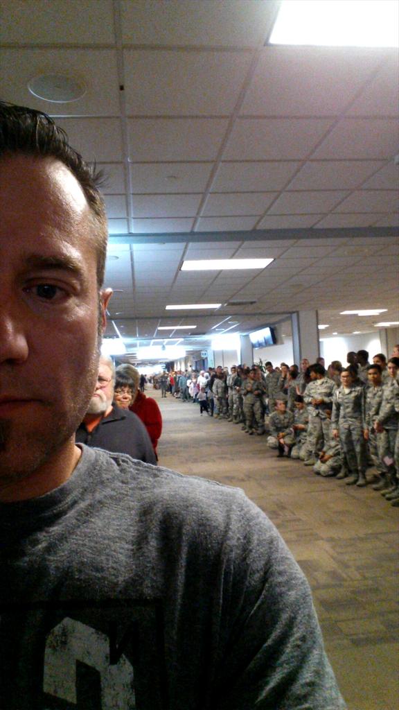 hawkemoone's tweet photo. Proud to be a part of Honor Flight Dayton last night.  So humbled by these amazing vets and their service #notworthy https://t.co/nVnHUb2iP4