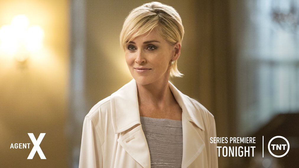 TheOlgaFonda's tweet photo. Agent X season premiere tonight on TNT. 🍿📺💋🔫 #SharonStone #AgentX #TNT #Fun #Action #TV #whoisagentx https://t.co/R7S74g836W