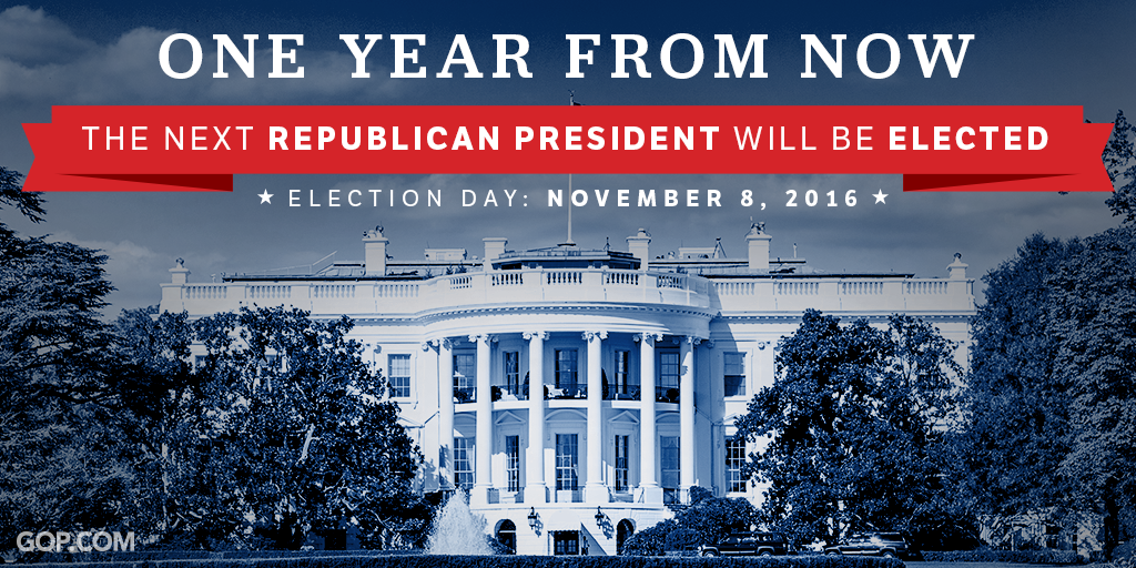 Republicans's tweet photo. One year from today... https://t.co/9LCQqbiLeW