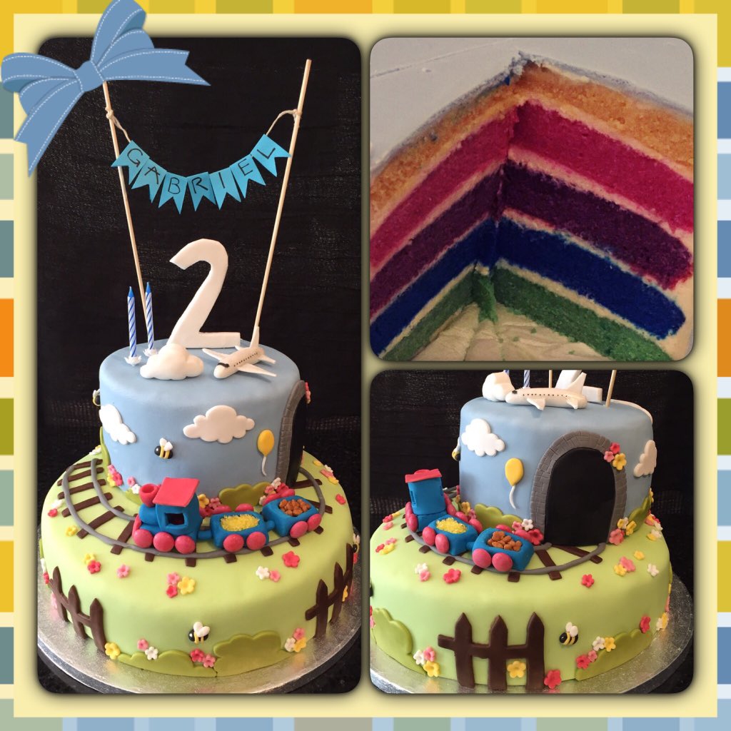 myCake_ch's tweet photo. #Geburtstagstorte für meinen nun #2  jährigen #Sohn #Geburtstag #Torte #hausgemacht #mycake #Rainbow https://t.co/yQzGZOMk4v