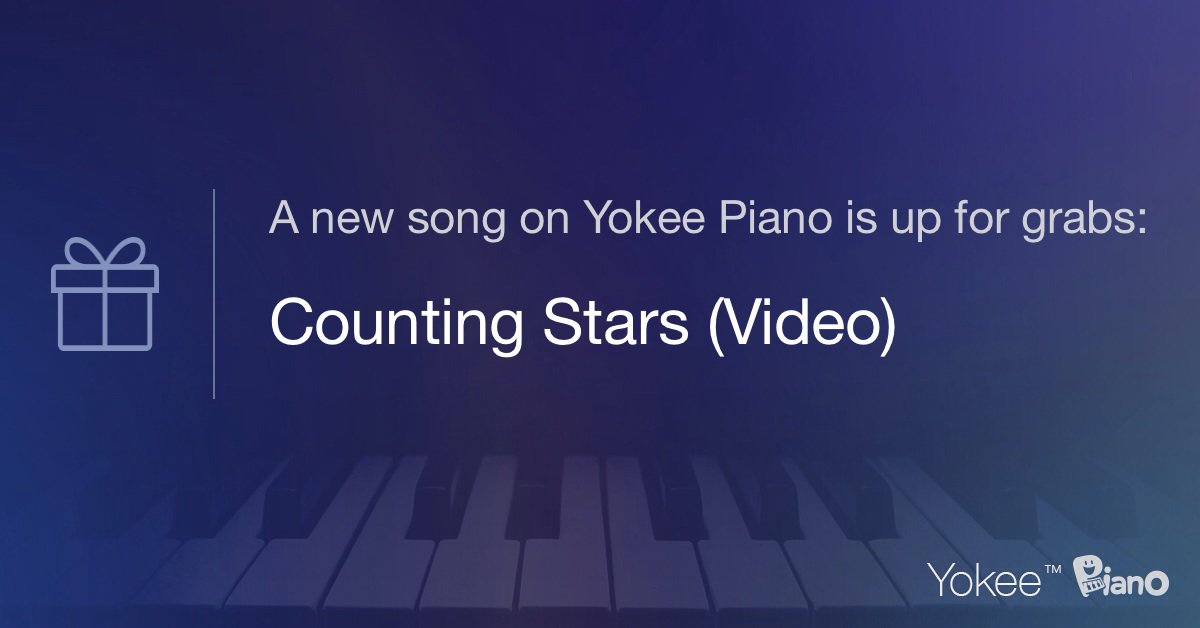 Its_agungG's tweet photo. 'Counting Stars (Video)' on Yokee Piano is up for grabs! Early bird gets the worm. https://t.co/BJAVld2Ysl https://t.co/XyB9azFMEl