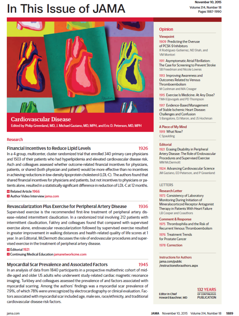 In This JAMA Theme Issue: Advancing Cardiovascular Science, CVD Worldwide, more! ja.ma/1WzNVRY #AHA15