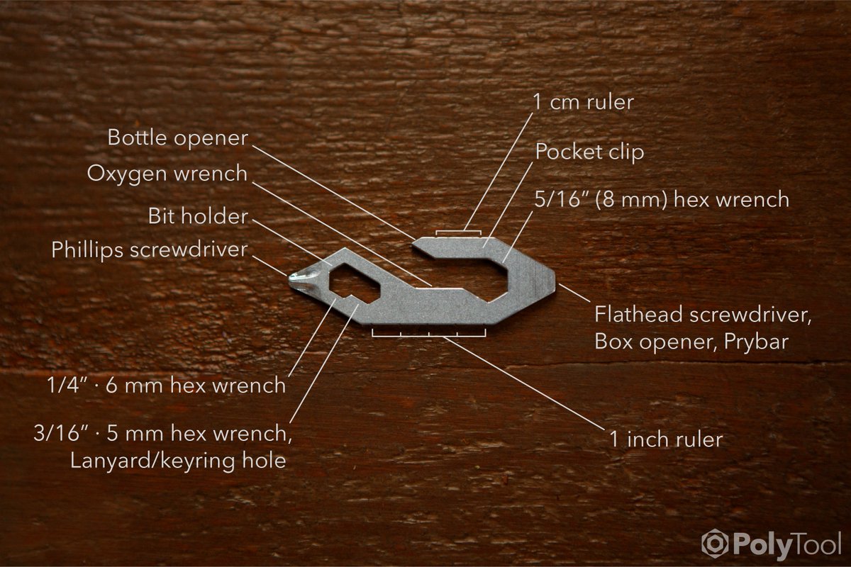 PolyTool's tweet photo. What can #PolyTool do for you? Help bring our project to life here: https://t.co/WCNYNhTcBx #EDC #multitool https://t.co/Mp5jjJlRlH