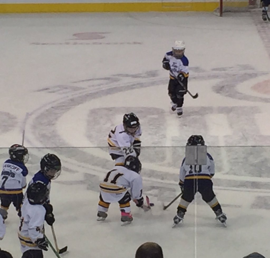 ATanner25's tweet photo. My #daughter loved playing at #rexall for there tournament #hockeylife #hockeymom #firstgame #hockey https://t.co/wSUANH5hAz