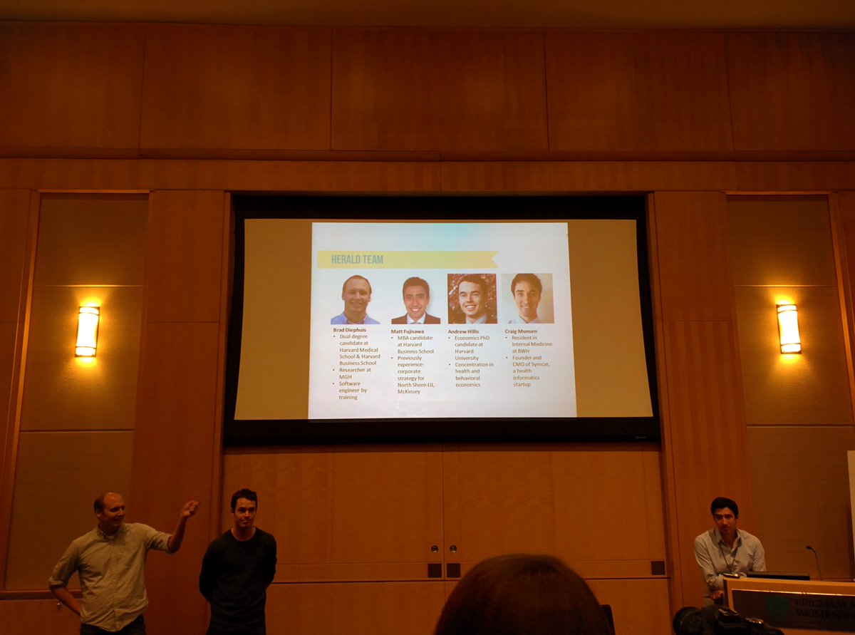 validic's tweet photo. Congratulations to all winners & participants of this weekend's #HackBrigham! Well done teams! @mithackmed @bwihub https://t.co/ttOejEh1Q9