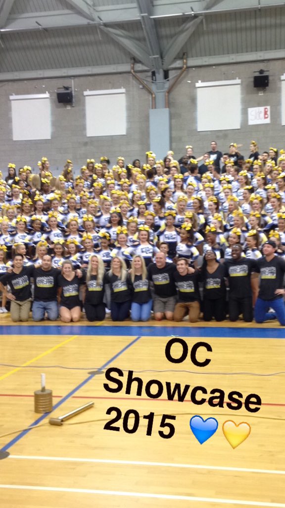 OCAllStars_'s tweet photo. #OCShowcase2015 So excited to kick off this season with our OC Family #proud2bOC #bigyellowbow💙💛 https://t.co/1pKkvsSzn0