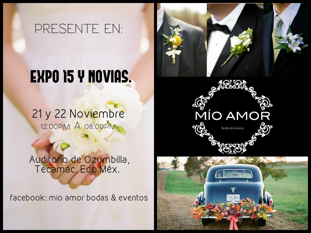 wpmioamor's tweet photo. MÍO AMOR  @wpmioamor   PRESENTE EN @Expo15yNovias . 21 Y 22 D NOVIEMBRE, AUDITORIO DE OZUMBILLA,TECAMAC.EDO.MEX https://t.co/lpAwfMDFnR