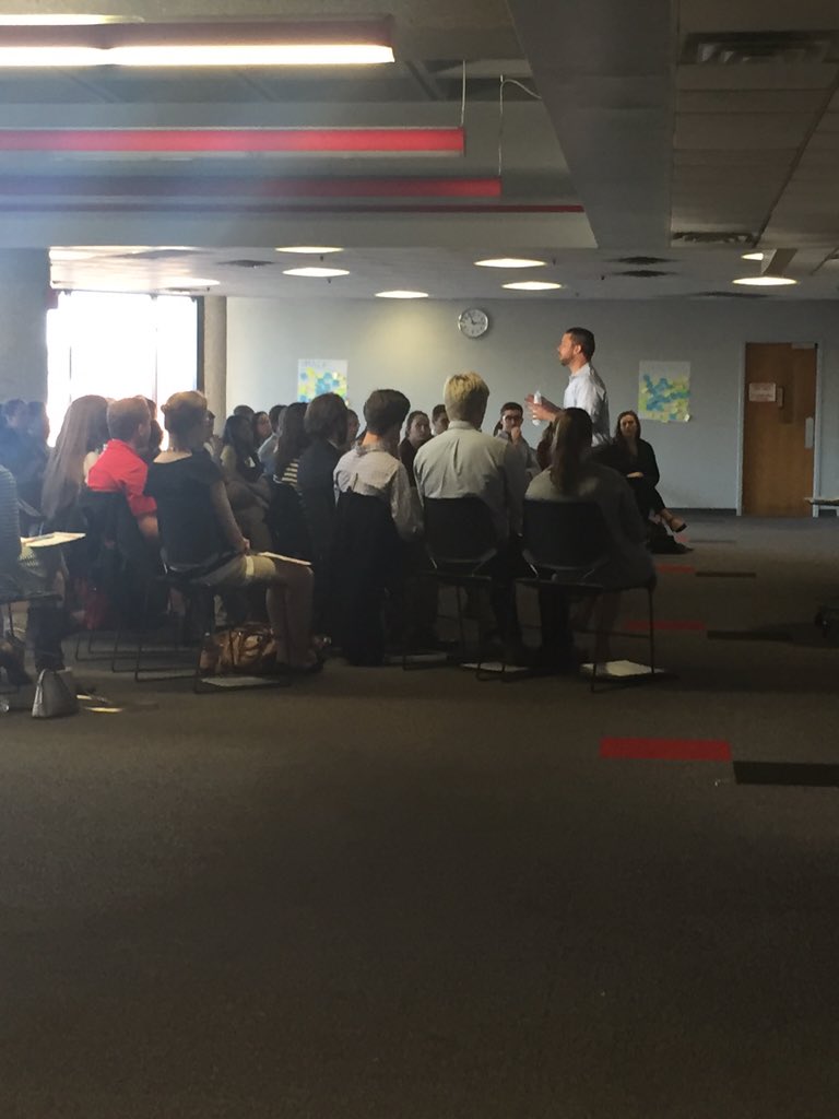 UofLfreshLEAD's tweet photo. Justin Patton speaking to LEAD and TFF about leadership @ShowUpBetter https://t.co/tLVd2Fl9be