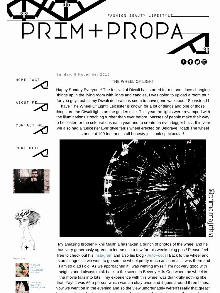 PrimalMajithia's tweet image. The #WheelOfLight is up on my #Blog! primandpropaofficial.blogspot.co.uk/2015/11/the-wh… #Blogger #LBlogger #MaleBlogger #Leicester #Diwali