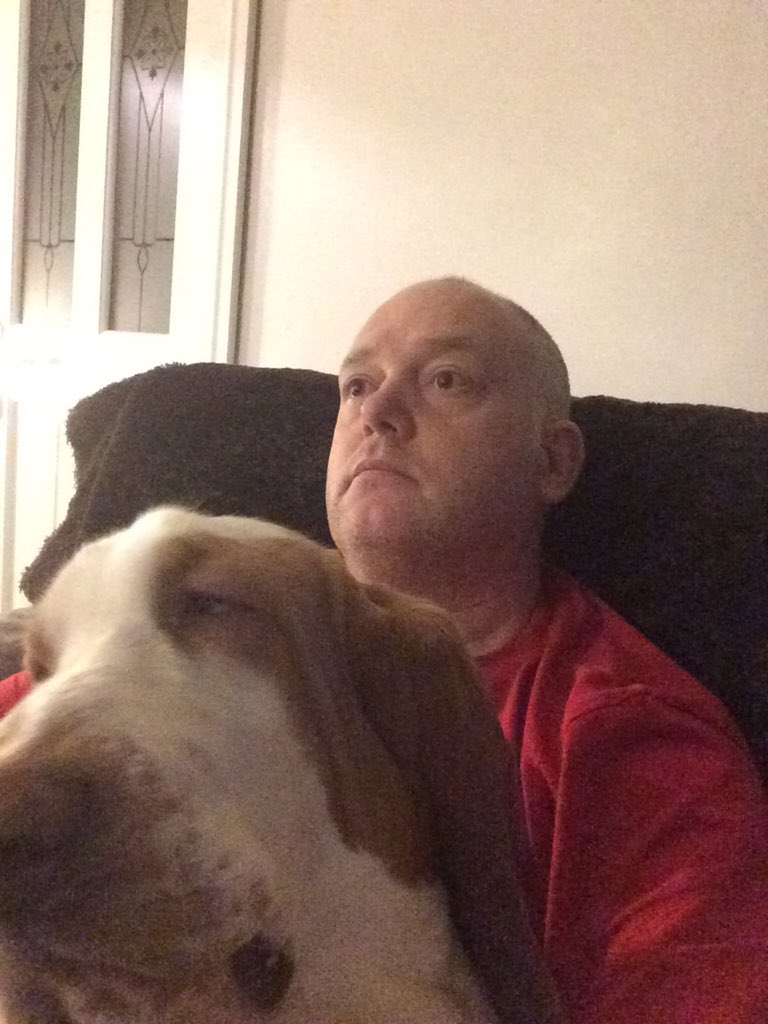 Sat on dad trying to watch tv #bossedit