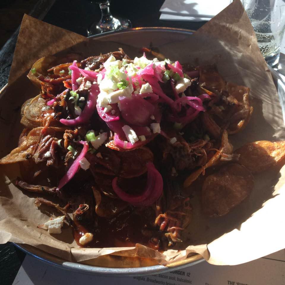 CordellKevin's tweet photo. Pork nachos @JerryGnagy @AtGBrewery @TheChrisSilvio bomb. #goodbeergoodfriends https://t.co/wtIUvjKJH1