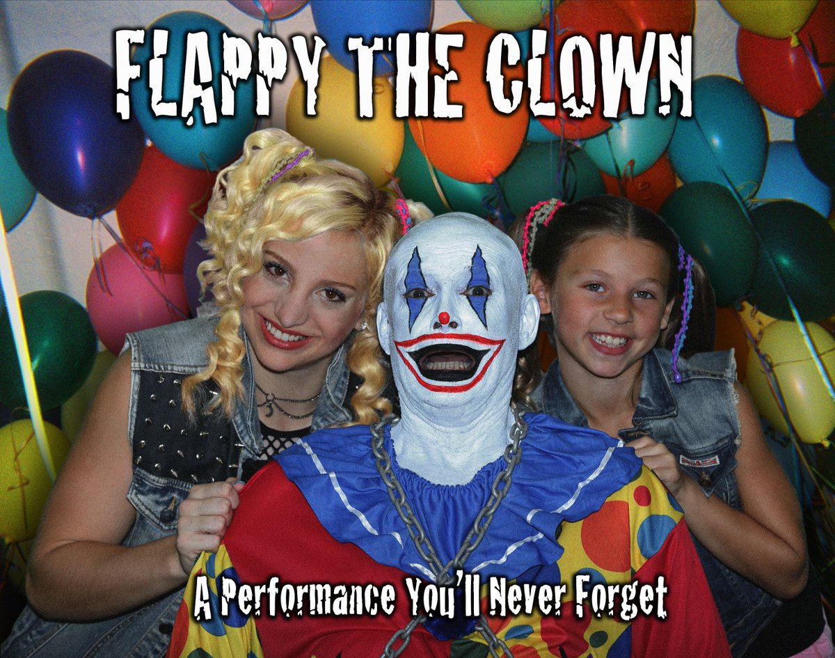 CEOFilmmaker's tweet photo. The Poster for #CEOProductions #SlumberPartyTheMovie short film #FlappyTheClown. A Performance You'll Never Forget https://t.co/Z0SjZfYKaw