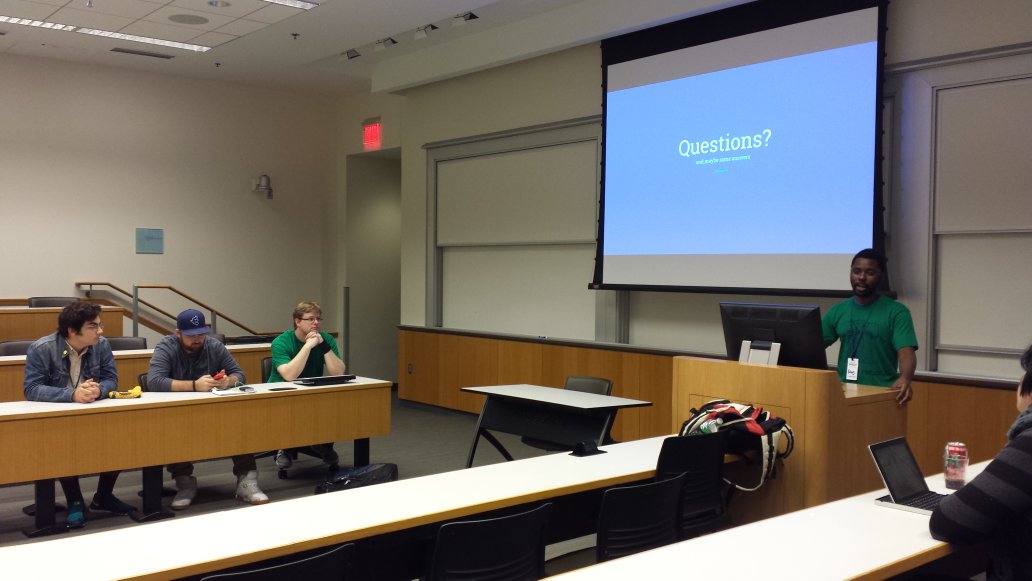 .@DColeX11 was inspired yday to present at his 1st @BarCampPhilly! Topic: Millenials. @pbuck @MrSquicky  #bcphilly