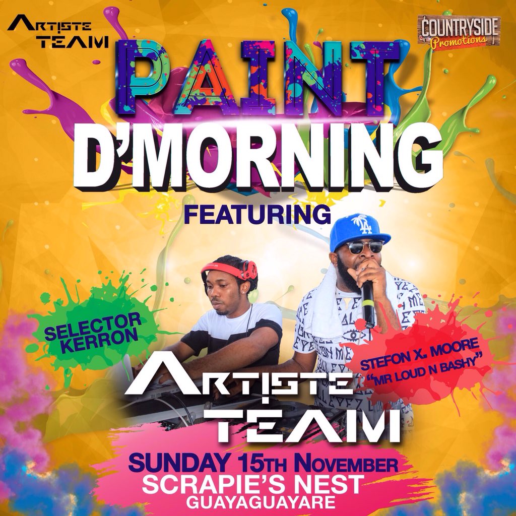 ArtisteTEAM's tweet photo. The 
Biggest Jouvert Party To Hit 
Guayaguayare...
#Pdm
#ArtisteTEAM
#CountrySidePromotions
https://t.co/TzdJtN4AWD https://t.co/LKfwLT5H8b