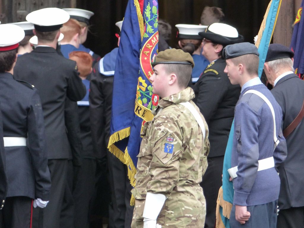 #CheshireACF parade at Chester #ActionForRemembrance #WeWillRememberThem #LestWeForget <a href="/PoppyLegion/">Royal British Legion</a>