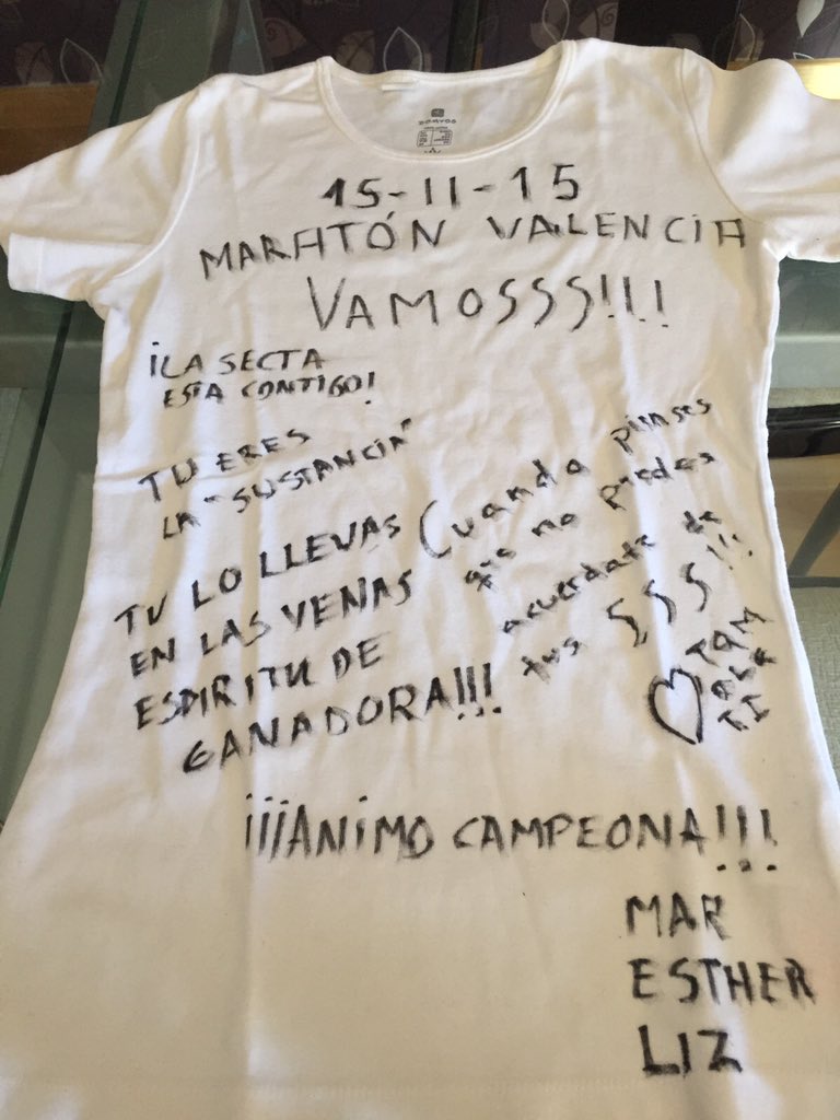 Mariapro818's tweet photo. #CorrerMeHaEnseñado que empieza la cuenta atrás para los 42 km! 15-11-15! Maratón Valencia! https://t.co/5aLIGFSTkw