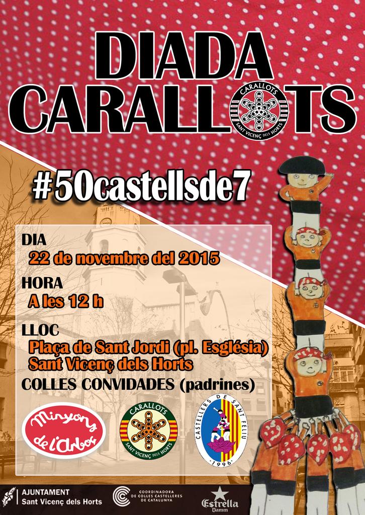 Padrins!! Comença el compte enrera #falten14dies #SantVicençdelsHorts #50castellsde7 @Minyonslarboc @CastSantFeliu