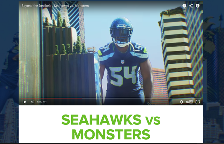 seattletimes's tweet photo. Seahawks vs. Monsters: If you haven't seen this video yet, you're in for a treat. Watch: https://t.co/WZCBZt1hvF https://t.co/JvtZMxXkuC