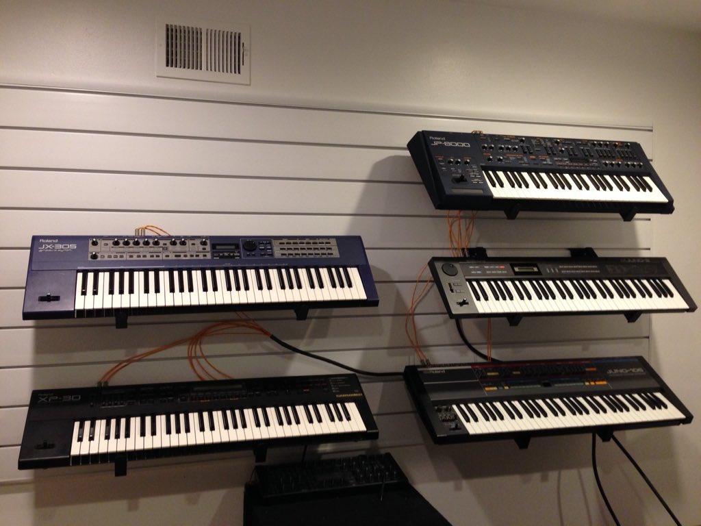 BeatTweakerz's tweet photo. Slat wall up putting together my #synths going to be a long night in the #studio https://t.co/OGCzMEVo0p