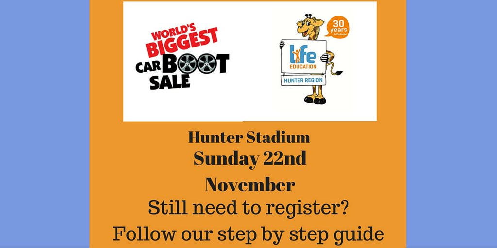 HunterLifeEd's tweet image. Not long now..only 13 sleeps to #World'sBiggestCarBootSale Sun 22/11. Don't miss out-Book on carbootsale.org.au