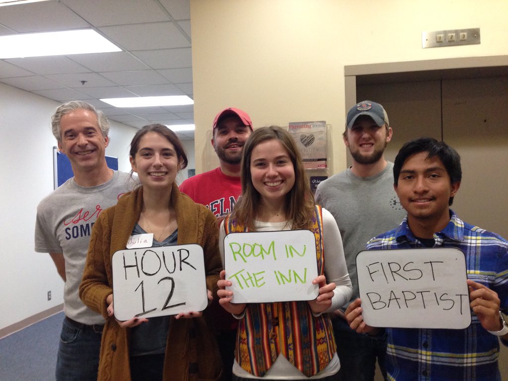 BelmontUniv's tweet photo. Thanks to those serving Room in the Inn as we finish up hour 12 of #Serve125! https://t.co/gSJxCafwtY