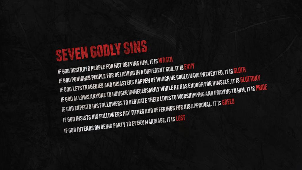 npwit's tweet image. Seven Godly Sins