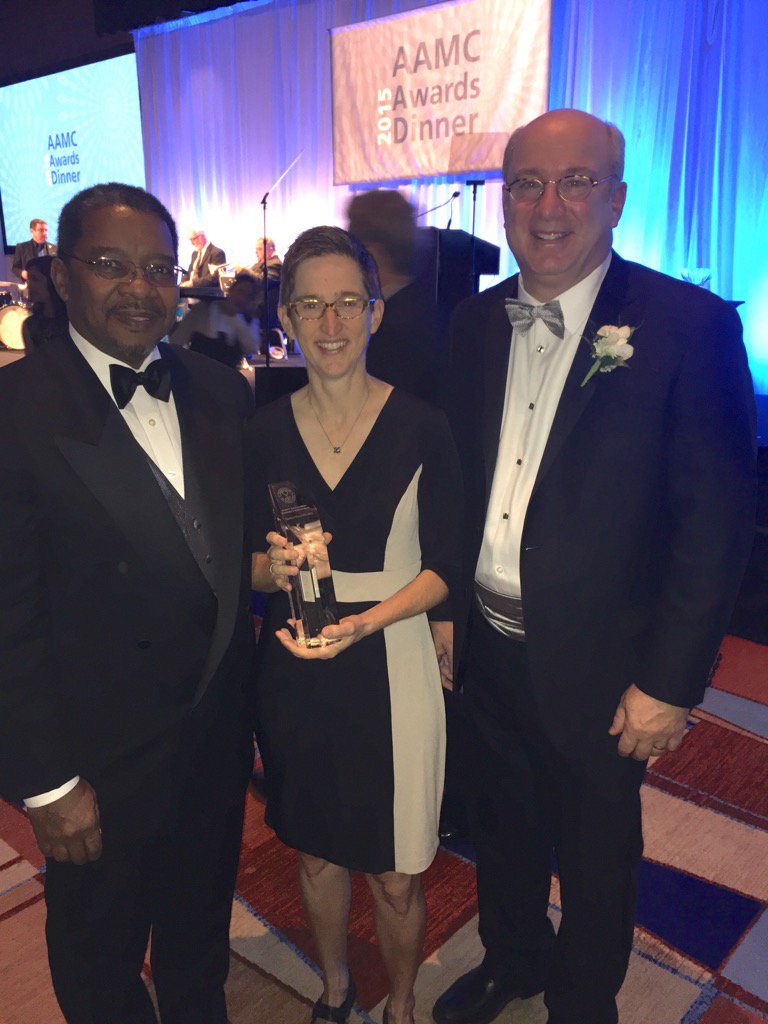 TalmadgeKing's tweet photo. W/ Peter Slavin, celebrating w/ Beth Wilson the Gold Foundation Humanism in Medicine awardee at AAMC15 - superstar https://t.co/j0cyvoJNEJ