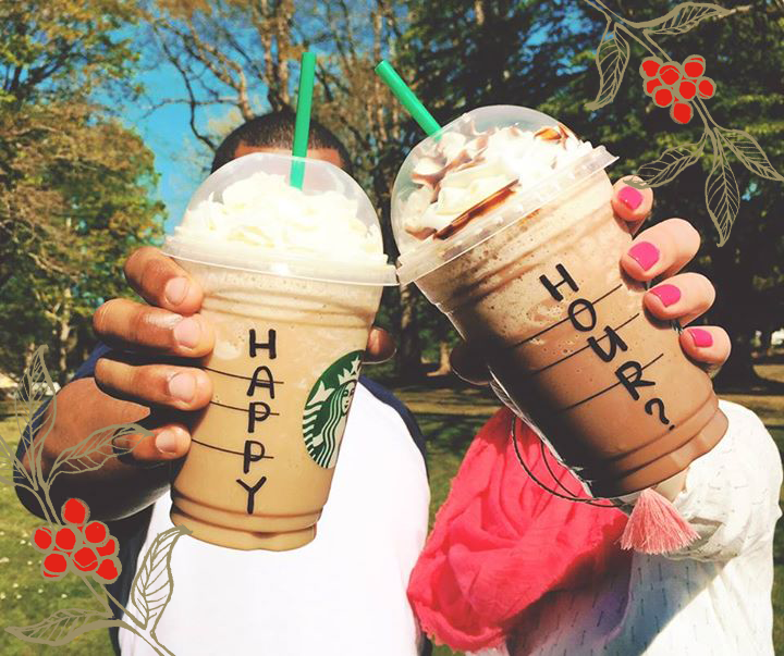 StarbucksAu's tweet photo. Ho! Ho! Happy Hour is here! Half price Frappuccino from 4-5pm daily. Ends 15th November. #SipsOfSparkle https://t.co/9ZjaL34Jqk