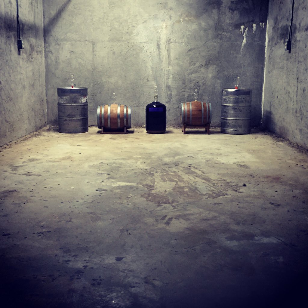 DynamicAles's tweet photo. Transported a couple more sours to the cellar today. #Cellar #SourAle #BarrelAging #Homebrew #CraftBeer #DynamicAle https://t.co/n5gCTDE2wa