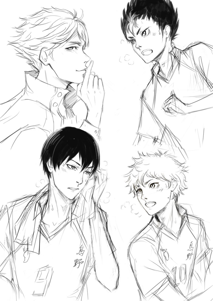 Learning how to draw these bb's faces XD Trash senpai's hair is a mystery of the universe
#haikyuu #ハイキュー 