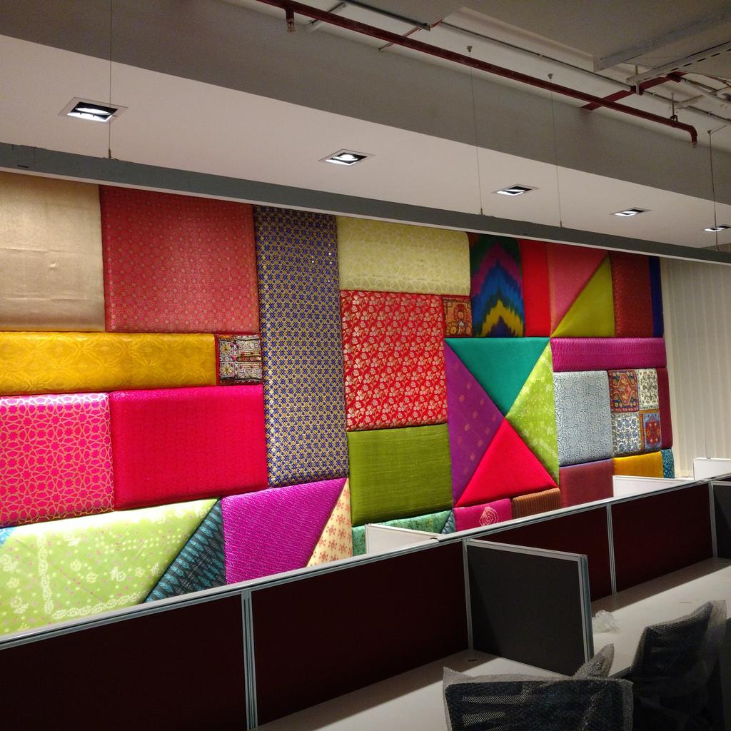 AgroStarLife's tweet photo. Sound acoustic wall. Fabric from around the country! https://t.co/cbQ1kUjyVe