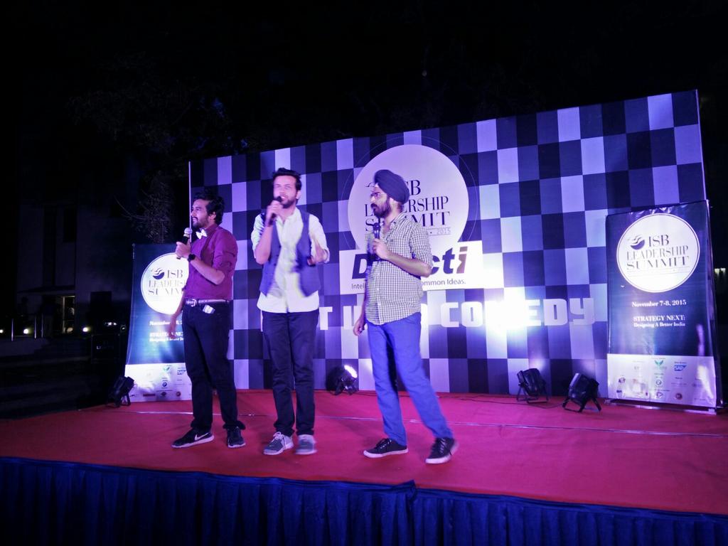 ISB_ILS's tweet photo. A power-packed #ILS2015 finale by @EastIndiaComedy was the highlight of @LifeAtISB last night, thanks to @Directi https://t.co/ZO77jq7Gvo