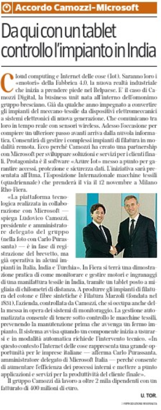 purassan's tweet image. #IoT e #Manufacturing4.0 si affermano in Italia grazie ad aziende che investono sul loro futuro come Camozzi