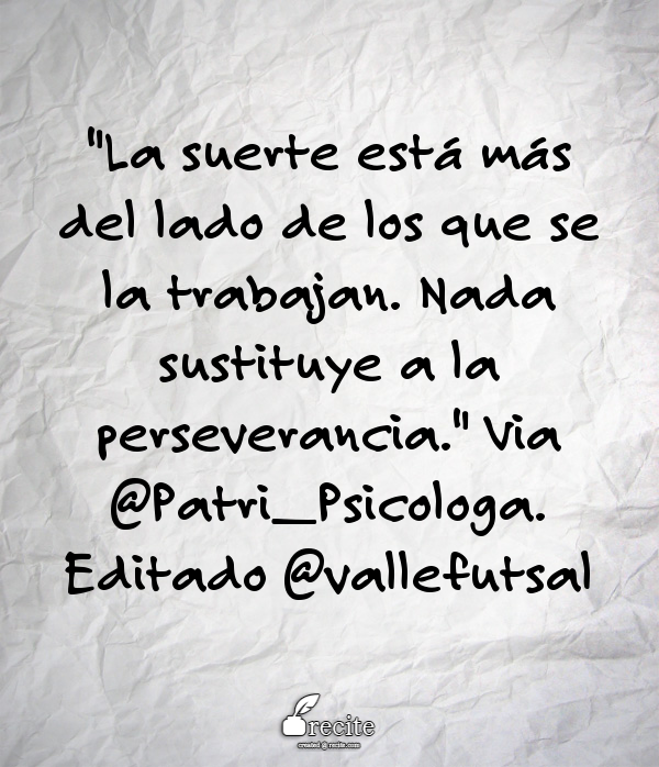 vallefutsal's tweet photo. BDias.
"La suerte esta más del lado del que se la trabaja...." via @Patri_Psicologa.
#FelizLunes https://t.co/o0QlVJV3nc