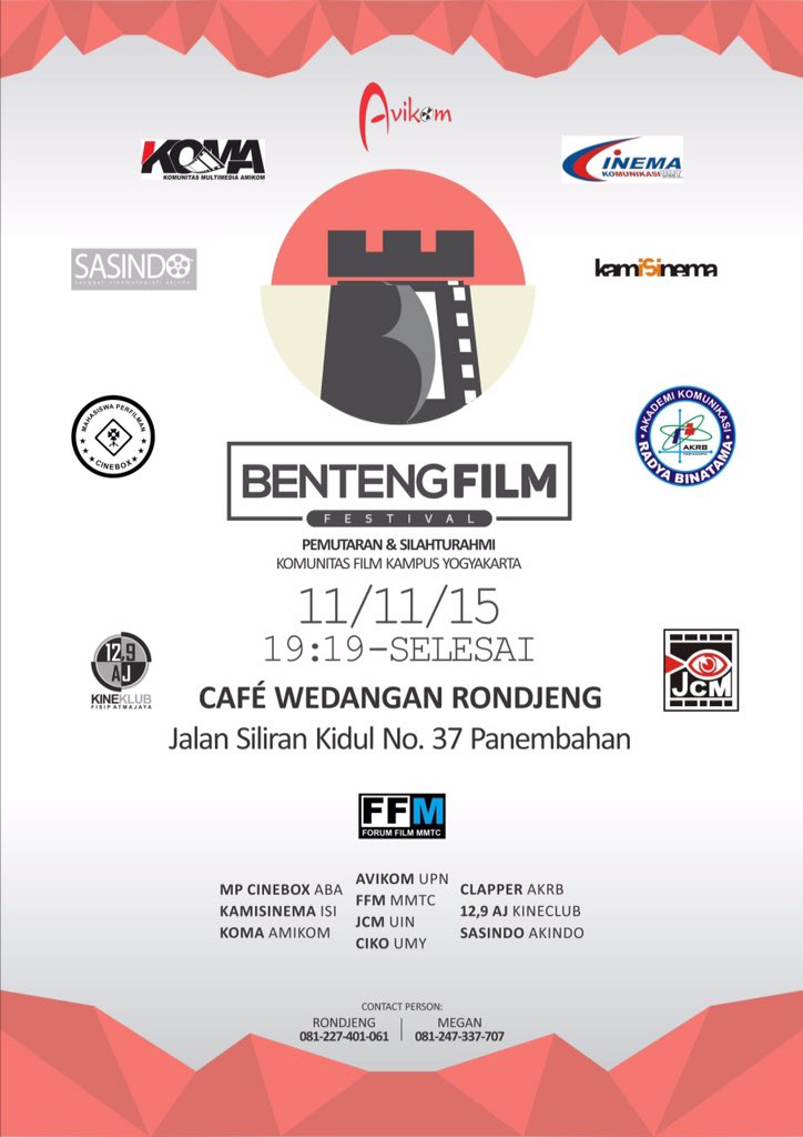 <a href="/Media_KOMA/">KOMA</a> <a href="/Kamisinema_Yk/">Kamisinema ISI YK</a> <a href="/SuryakantaJFA/">Suryakanta JFA</a> <a href="/jcmkineklub/">jcmkineklub</a> <a href="/cikoumy/">Cinema Komunikasi UMY</a> <a href="/sasindoreborn/">SASINDO</a> <a href="/129kine/">12,9 AJ Kine Klub</a> <a href="/ForumFilmMMTC/">Forum Film MMTC</a>