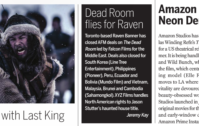 RavenBanner's tweet photo. #MondayMotivation closing #AFM deals on #TheDeadRoom with countries across the globe #kiwifilms #AFM2015 https://t.co/EB5rv72BaH