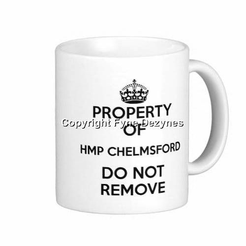 BTGUKORG's tweet photo. Prison mug available via https://t.co/k2GAUnJ4Sb is Property of HMP Chelmsford Do Not Remove only £4.99 plus P&amp;P https://t.co/fhkPdvukT7
