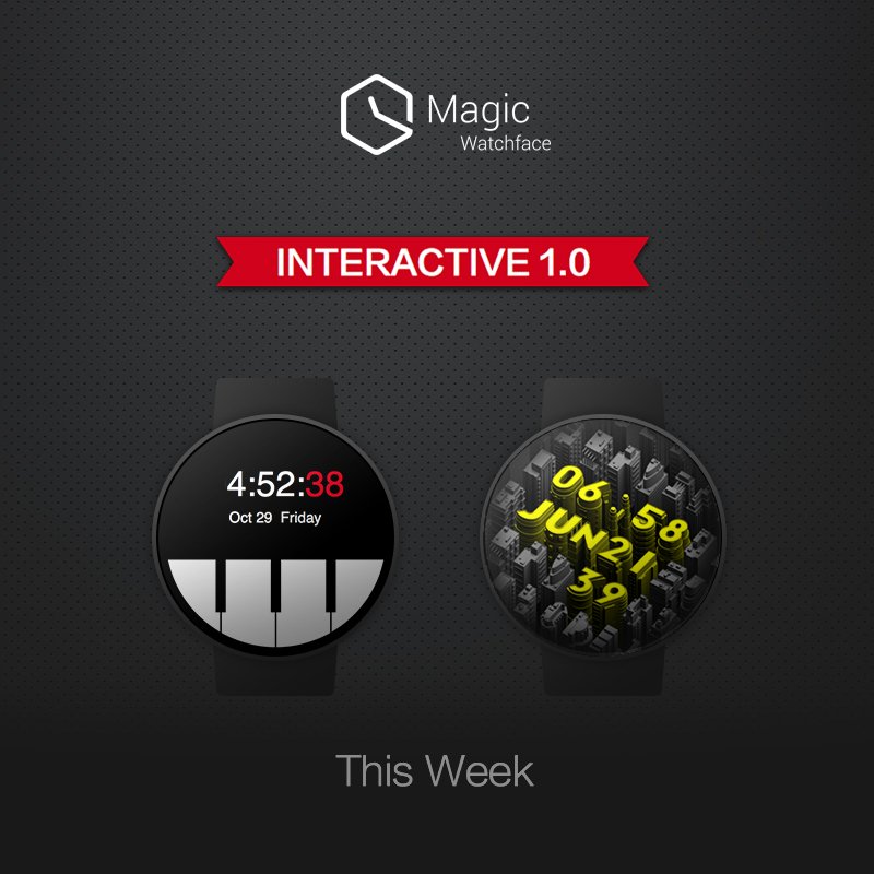 MagicWatchface's tweet image. Two interactive faces on the way. @WatchFaceADay @watchfaces @LGGWatchR @Moto360Blog