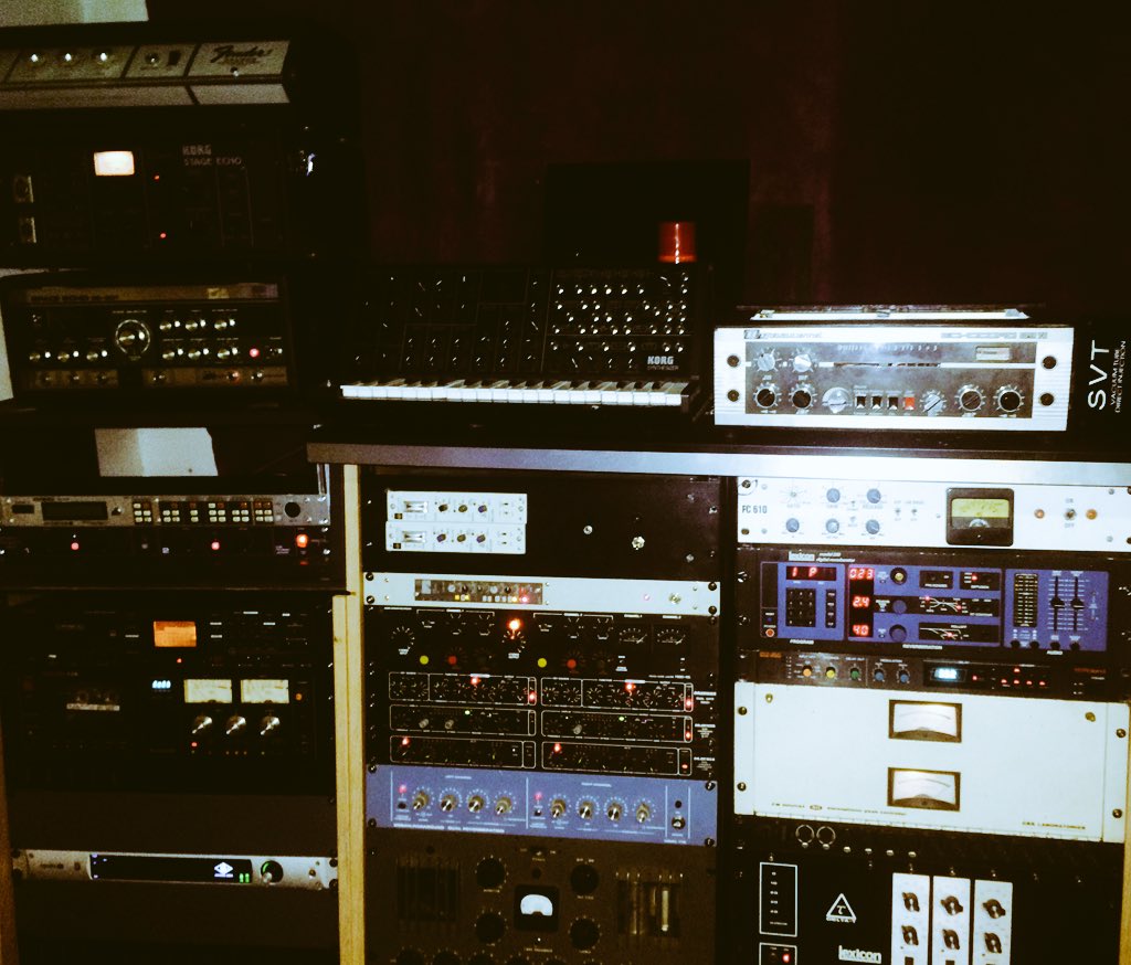 BFrxta's tweet photo. 3 of The racks in the control room. Mixing.. @VintageKingDet @VintageAudioChi @VintageAudio https://t.co/uTeYtqHg8e