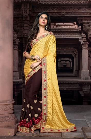 #GEORGETTE &amp; CREAP RESHAM ZARI #WORK metmydeal.com/detail.aspx?re…