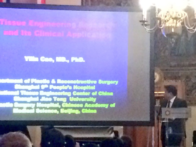 Biofab2015's tweet image. Last day of #biofab2015 starts with inspiring lecture by prof Yilin Cao on the translation to real patients!