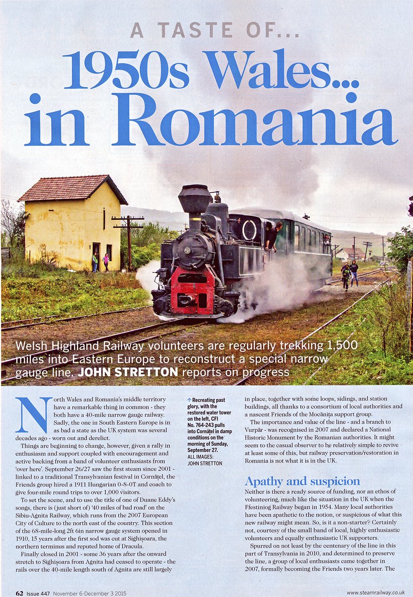Mocanitaru's tweet photo. Days of the Mocănița echoes in UK press - Steam Railway magazine #447: https://t.co/9Ja9fvlXlM