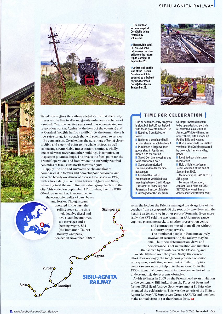 Mocanitaru's tweet photo. Days of the Mocănița echoes in UK press - Steam Railway magazine #447: https://t.co/9Ja9fvlXlM