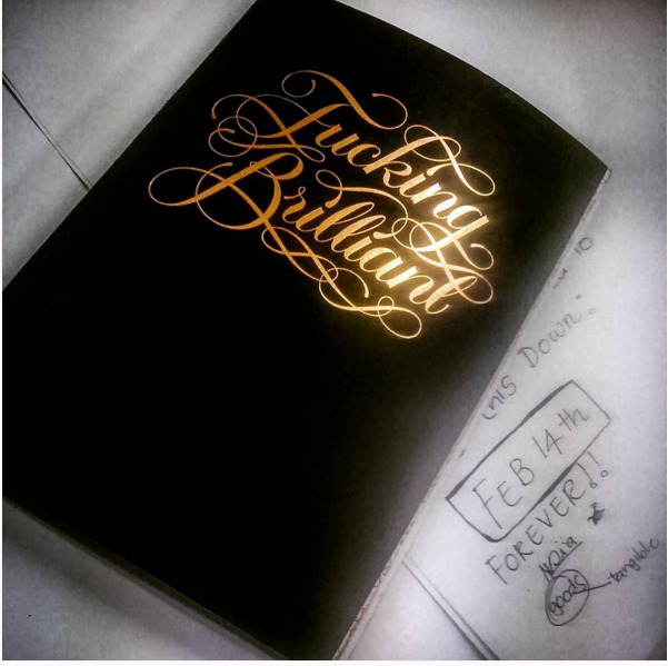 aule_narisia's tweet photo. Love the way it outshines..
#fuckingbrilliant #notebook #chroniclebooks #sanfrancisco #calligraphuck https://t.co/5JieDcQ1aT