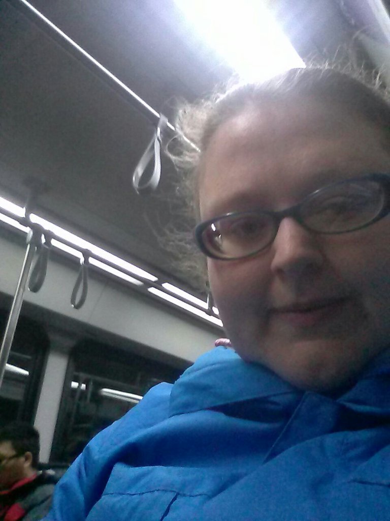 Coritheawesome's tweet image. On the way to #conedtech with a #ctrainselfie