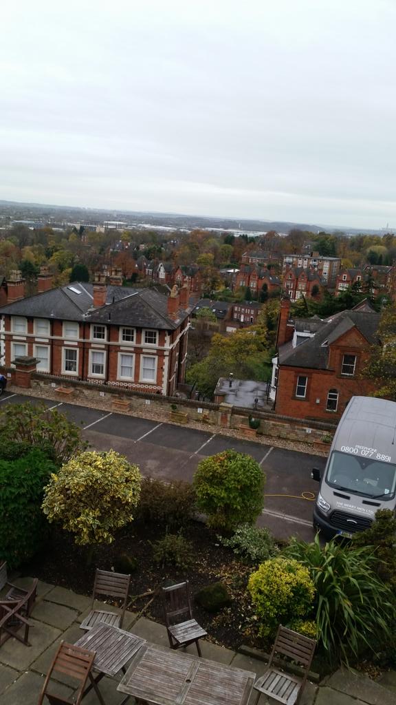 Great view of the park estate whilst windows cleaning