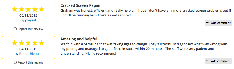 AsiaMobiles's tweet photo. Really pleased to start the week with two really positive reviews on @YellBusiness 
https://t.co/YxLFBBpwkm https://t.co/UjKNaTTcT9
