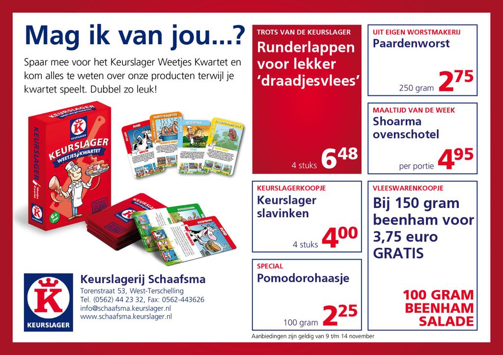 Onze aanbiedingen van deze week! #terschelling #keurslager #ambacht