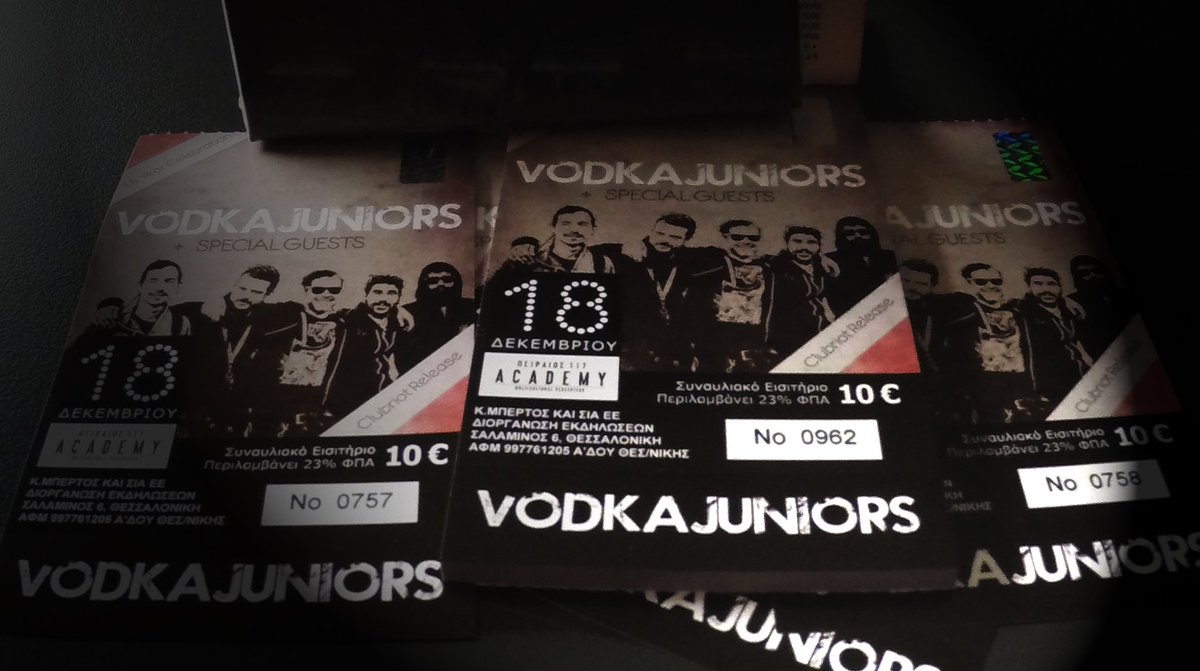 vodkajuniors's tweet photo. dear friends athens tickets for 18/12 out Now! B fast! #Clubriot Release, 15th Anniversary #vodkajuniors #athensriot https://t.co/Cf7Kb4jUtm